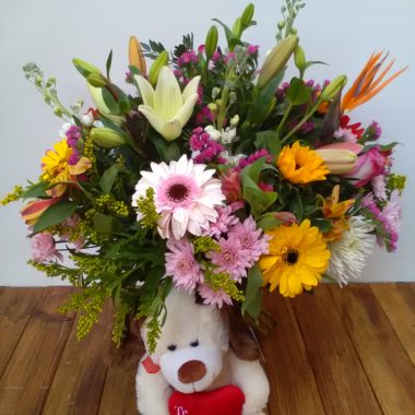 Mirada - Bouquet flor variada + peluche